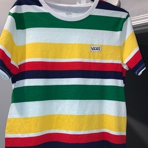 Vans Boyfriend Rainbow Stripe T-Shirt